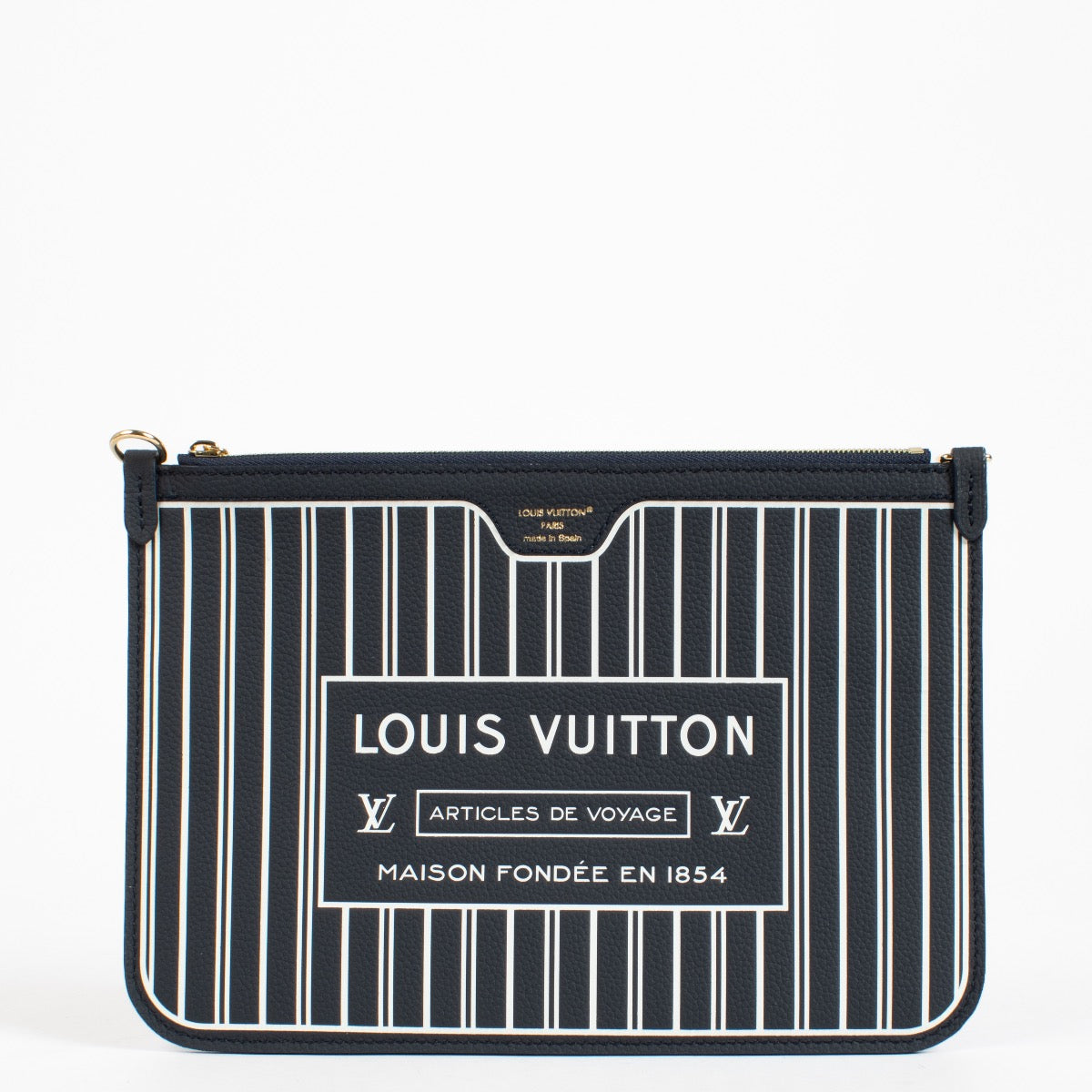 Authentic second-hand Louis Vuitton Navy Neverfull Inside Out Clutch on labellov.com