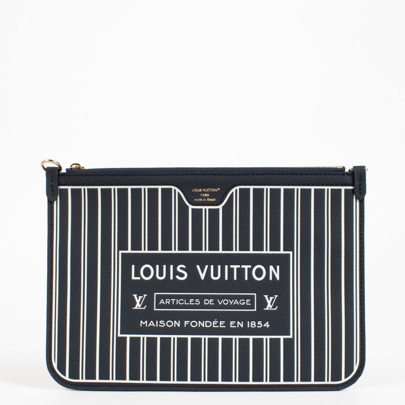 Authentic second-hand Louis Vuitton Navy Neverfull Inside Out Clutch on labellov.com