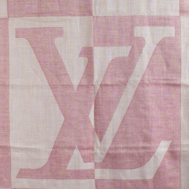Louis Vuitton Red and Beige Scarf