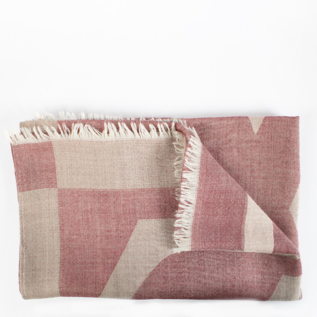 Louis Vuitton Red and Beige Scarf