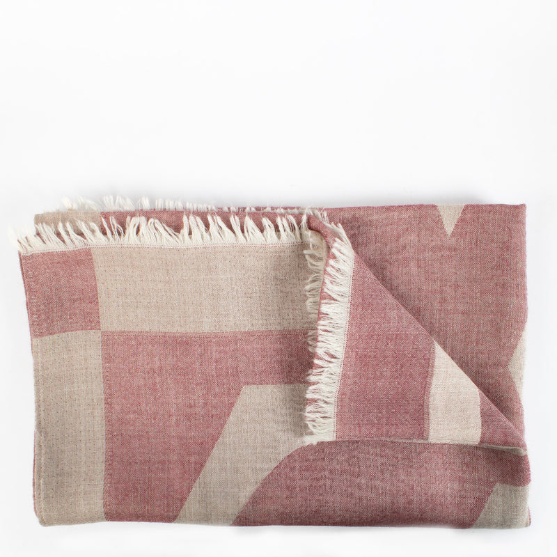 Louis Vuitton Red and Beige Scarf