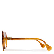 Shop safe online at Labellov in Antwerp, Brussels and Knokke this 100% authentic second hand Gucci Brown Oversized Sunglasses. Veilig online tweedehands authentieke Gucci Brown Oversized Sunglasses kopen bij Labellov.