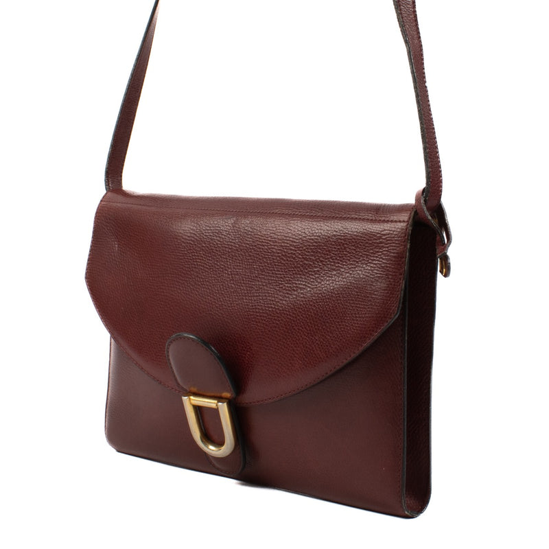 shop 100% authentic second hand Delvaux Burgundy Vintage Shoulder Bag on Labellov.com