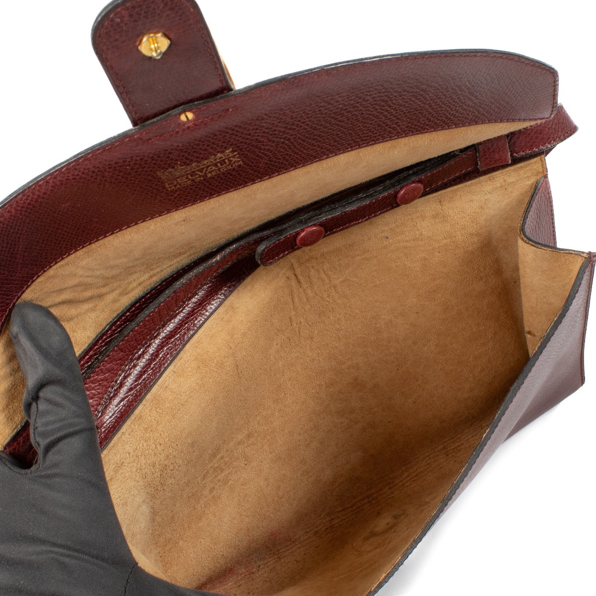 shop 100% authentic second hand Delvaux Burgundy Vintage Shoulder Bag on Labellov.com