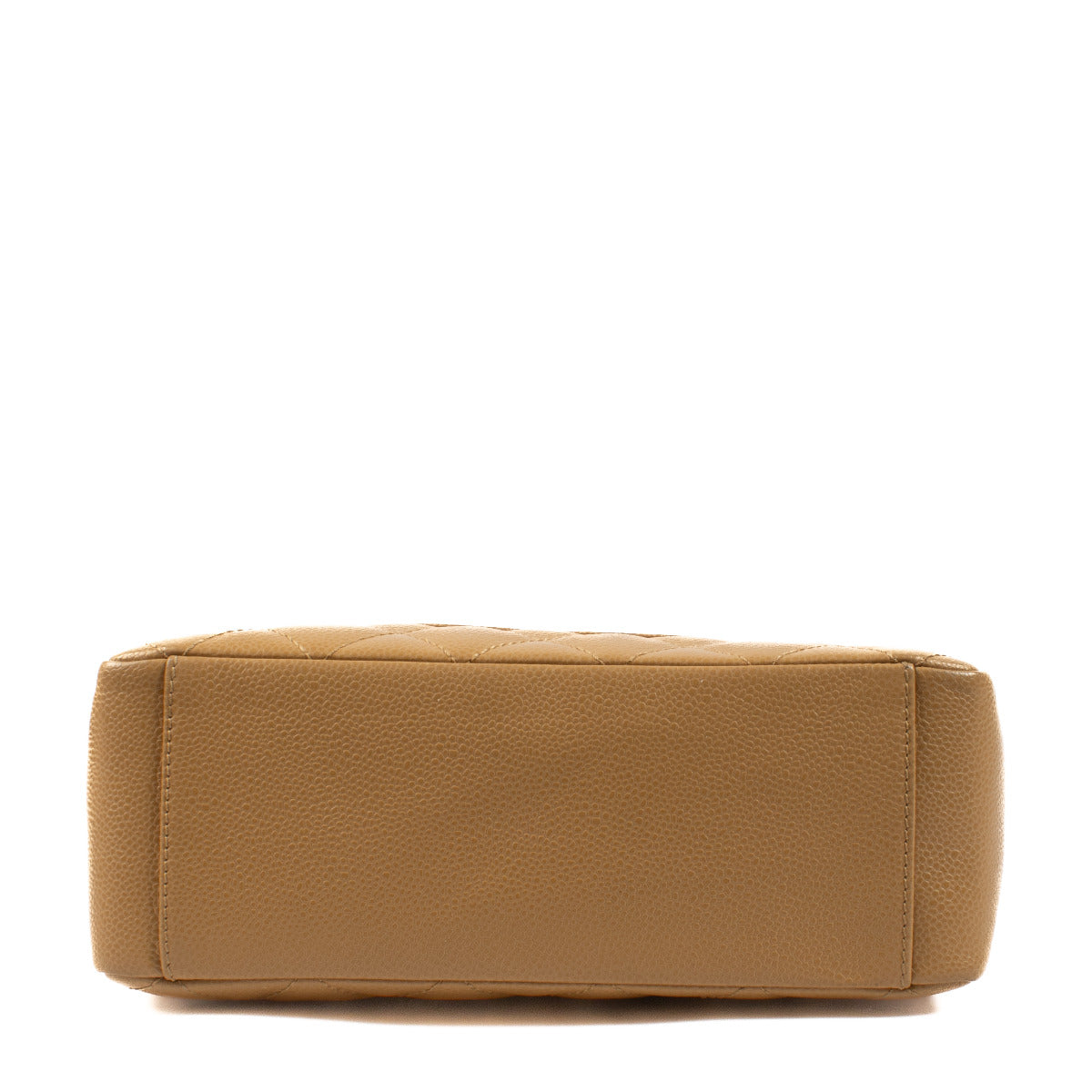 Sac bandoulière Chanel Petit Shopper en cuir caviar beige