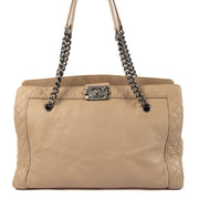 Chanel Beige Boy Reverso Shopping Tote Bag