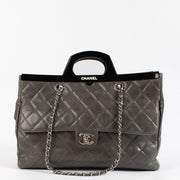 Chanel Grey CC Delivery Top Handle Bag
