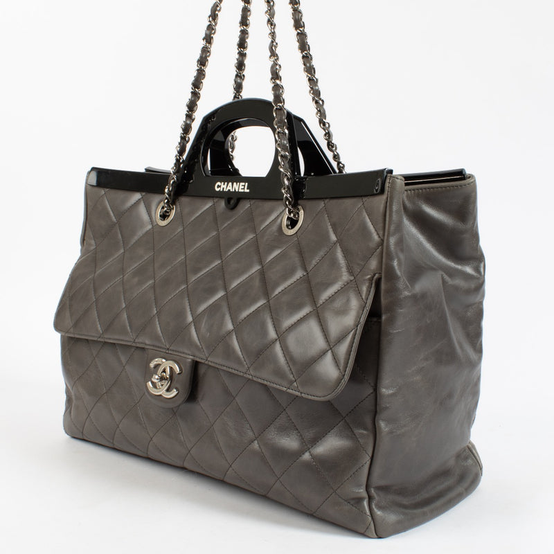 Chanel Grey CC Delivery Top Handle Bag