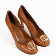 shop 100% authentic second hand Gucci Brown Leather Heels - Size 37 1/2 on Labellov.com