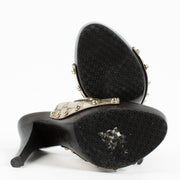 shop 100% authentic second hand Gucci Silver Horsebit Mule Heels - Size 38 on Labellov.com