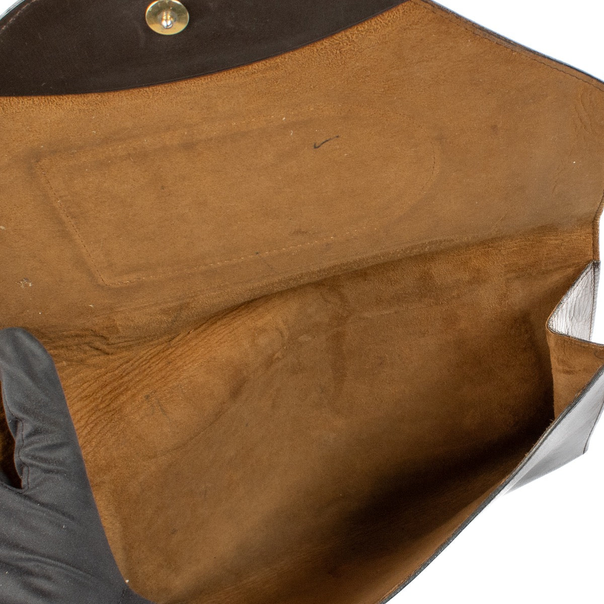 Delvaux Brown Leather Vintage Clutch