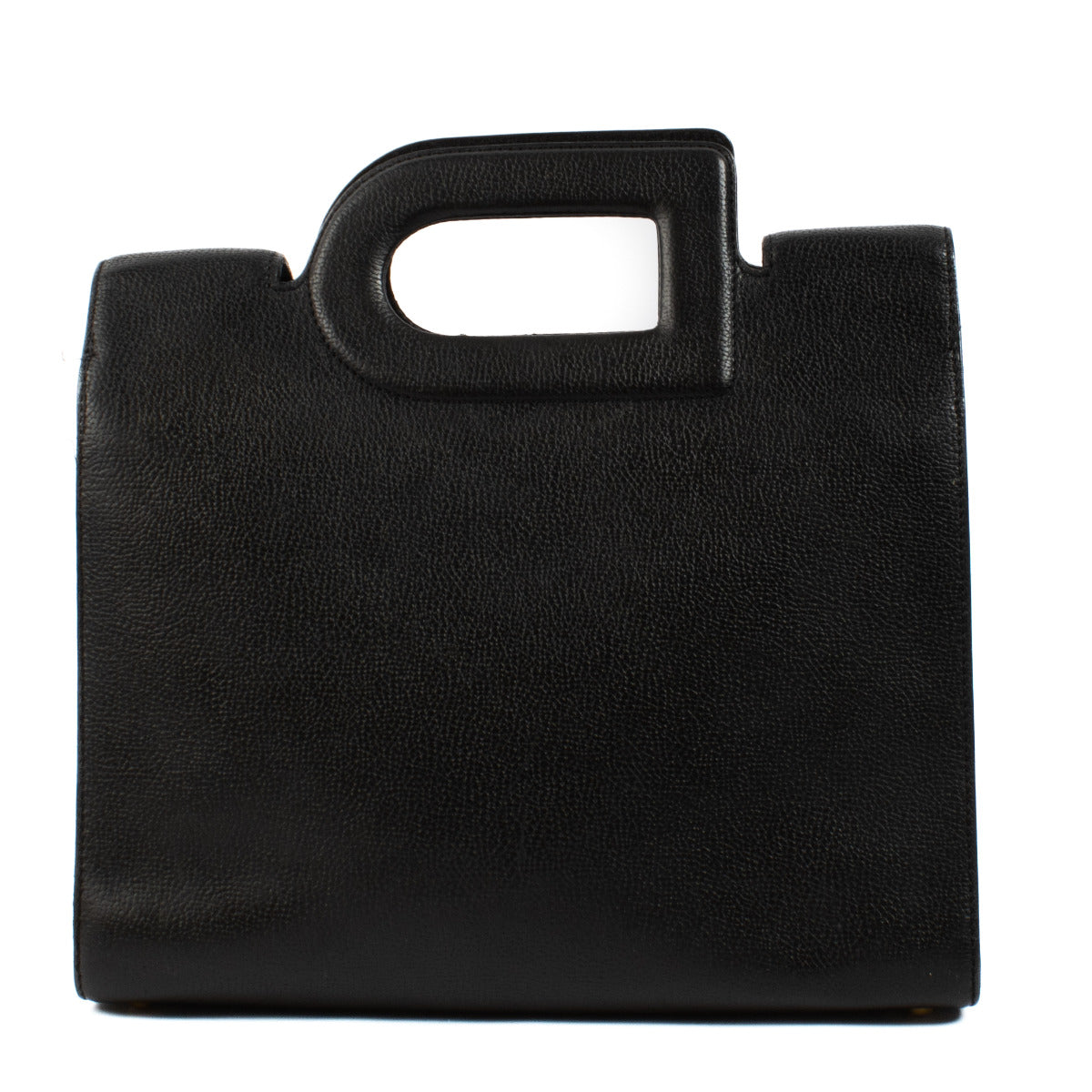 Delvaux Zwart Leren Emeraude PM Handtas