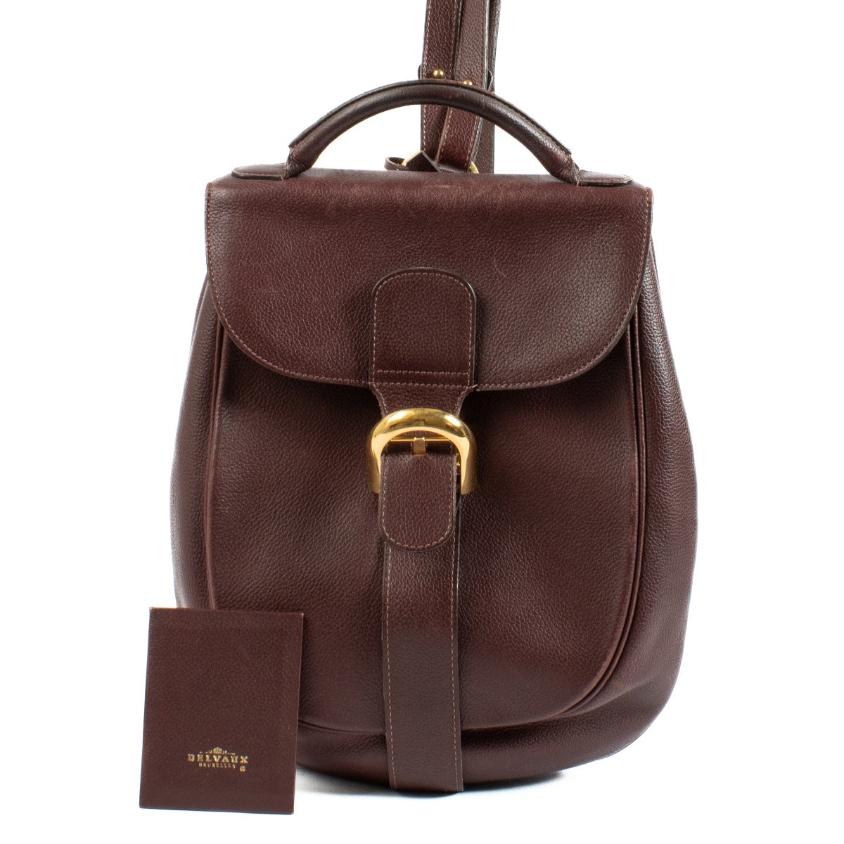 Delvaux Burgundy Cristal de Roche Rugzak