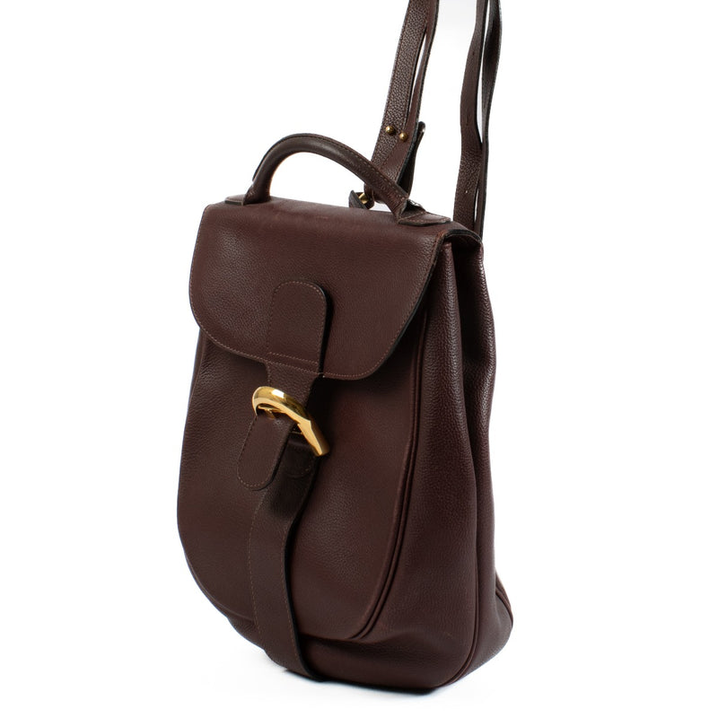 Delvaux Burgundy Cristal de Roche Backpack
