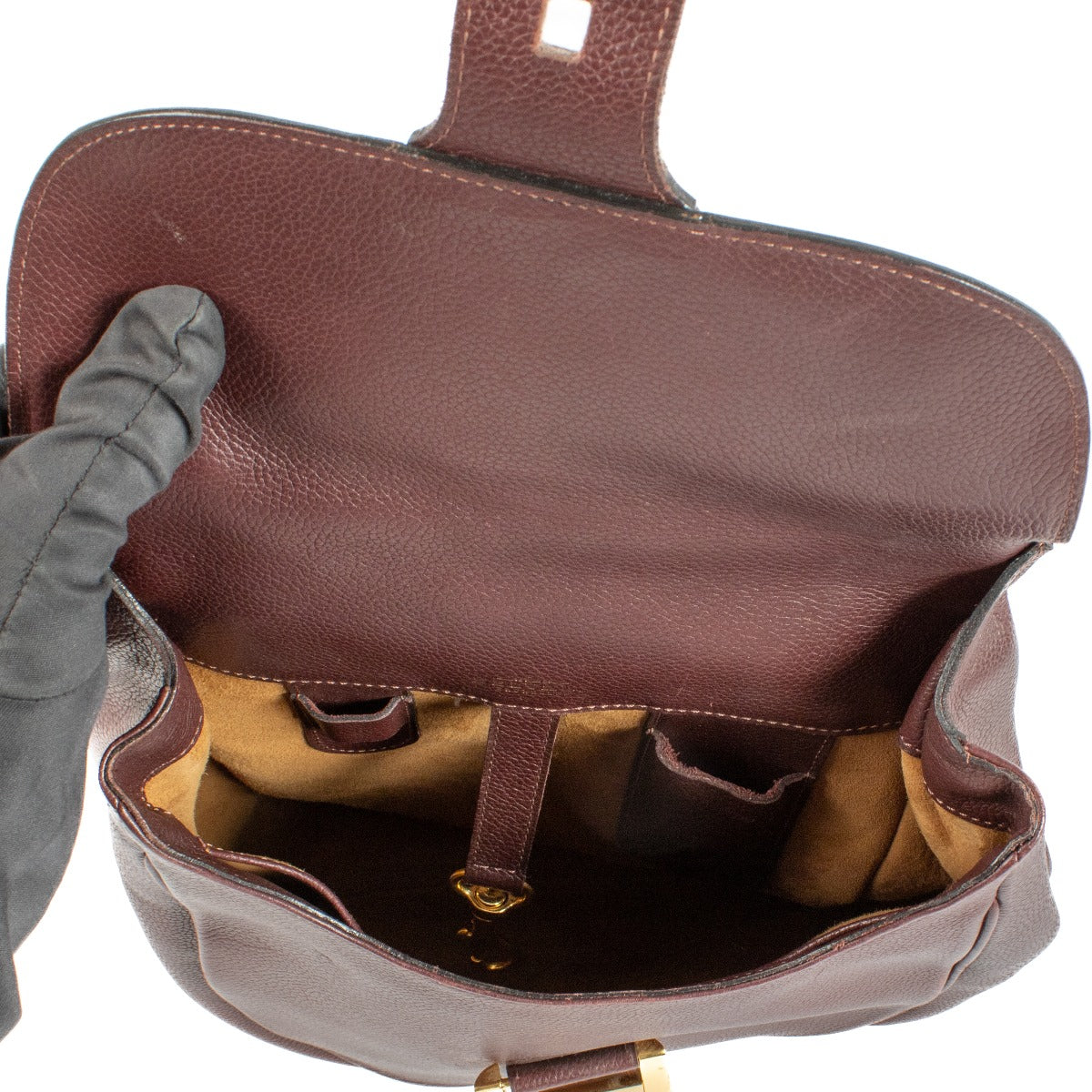 Delvaux Burgundy Cristal de Roche Rugzak