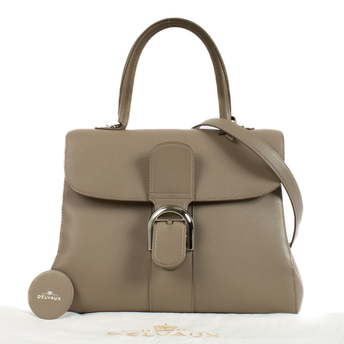 Shop 100% authentic second hand Delvaux Taupe Brillant MM Bag on Labellov.com