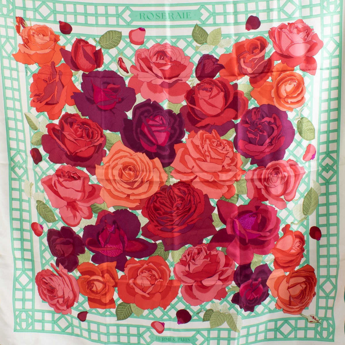 Shop 100% authentic second hand Hermès Roseraie Silk Scarf on Labellov.com