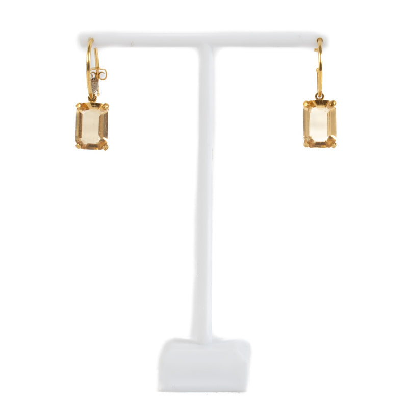 Wouters & Hendrix Gold-plated Citrine Pendant Earrings