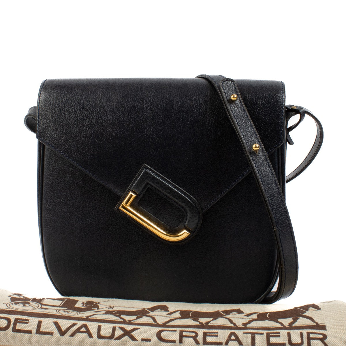 shop 100% authentic second hand Delvaux Blue Leather Shoulder Bag on Labellov.com