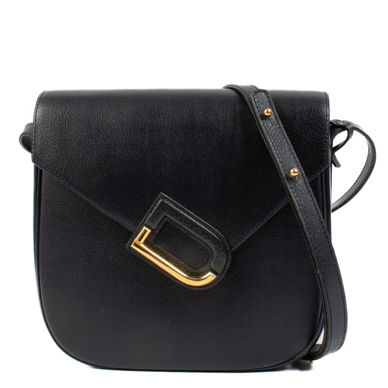 shop 100% authentic second hand Delvaux Blue Leather Shoulder Bag on Labellov.com