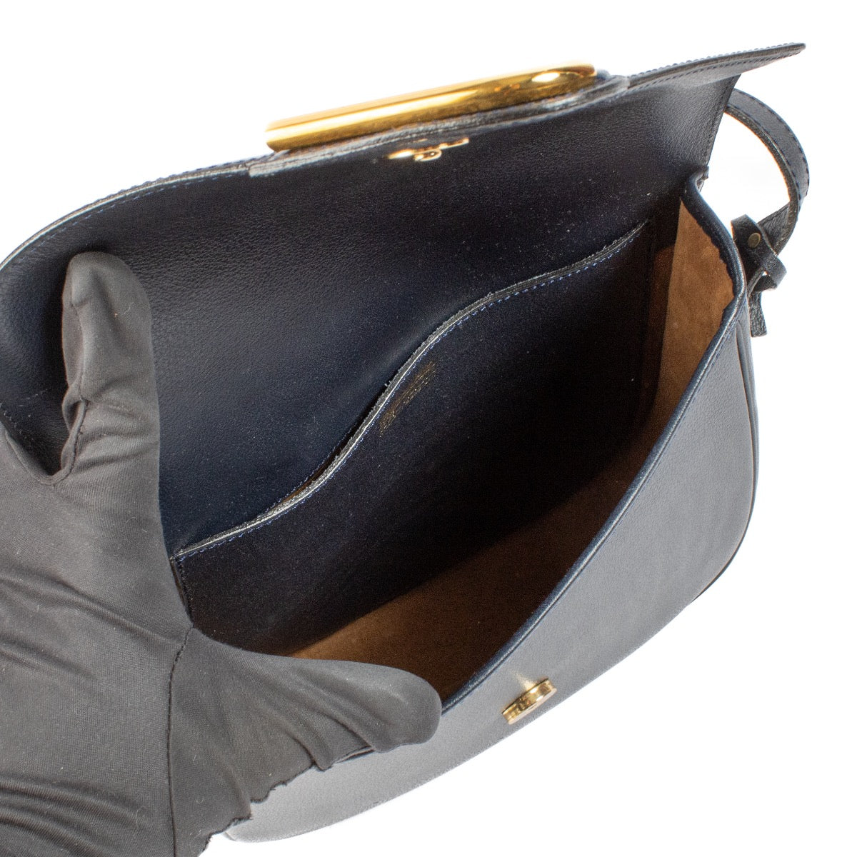 shop 100% authentic second hand Delvaux Blue Leather Shoulder Bag on Labellov.com