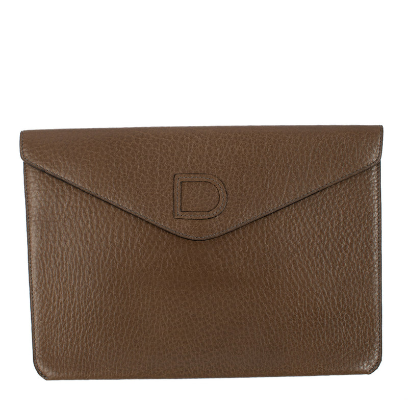 Delvaux Taupe Clutch