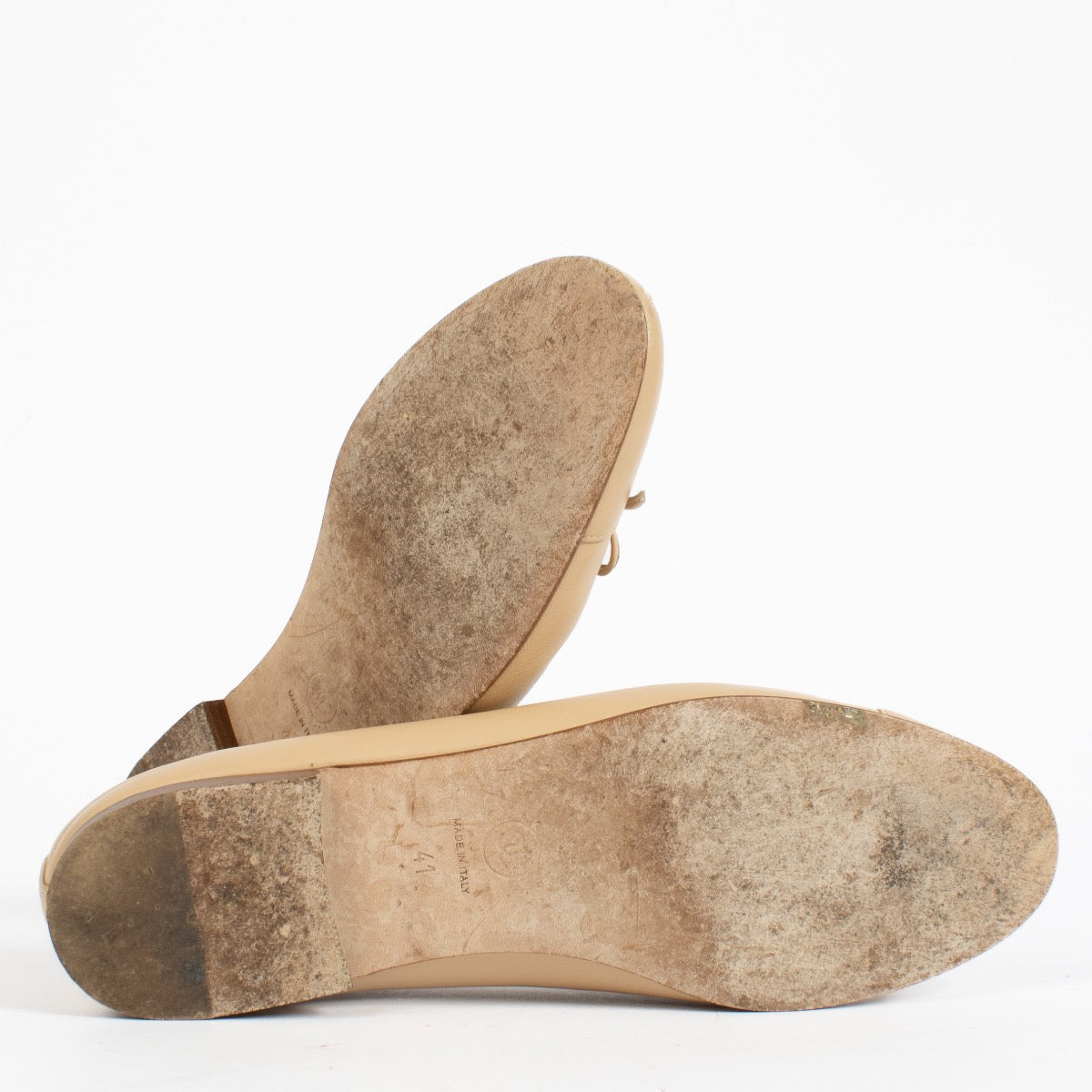 shop 100% authentic second hand Chanel Beige Ballet Flats - Size 41 on Labellov.com