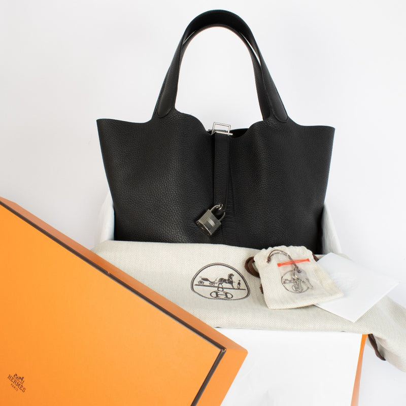 Hermès Picotin Lock 26 Black Clemence PHW