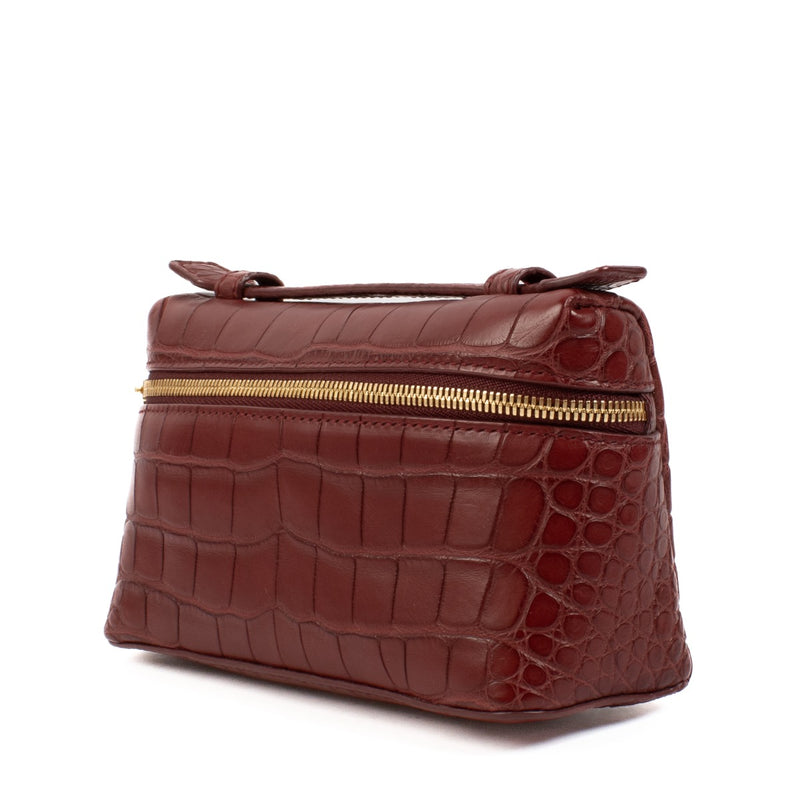 shop 100% authentic second hand Loro Piana Burgundy Extra Pocket L16 Belt Bag on Labellov.com