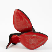 Authentic pre-loved Christian Louboutin Black Dorissima Lace Pumps — Size 37 on Labellov.com