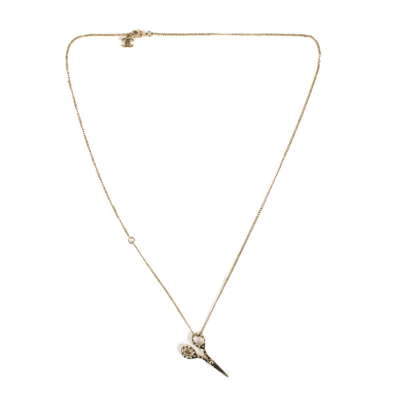 Chanel 22A Scissors Pendant Necklace