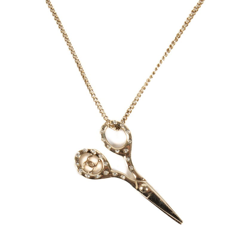 Chanel 22A Scissors Pendant Necklace