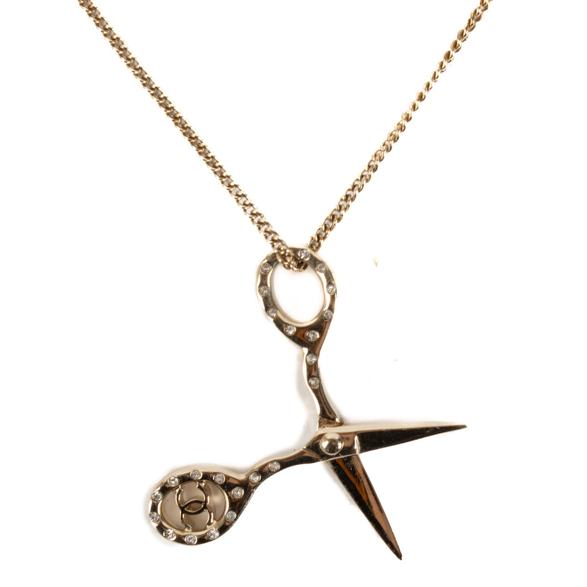 Chanel 22A Scissors Pendant Necklace