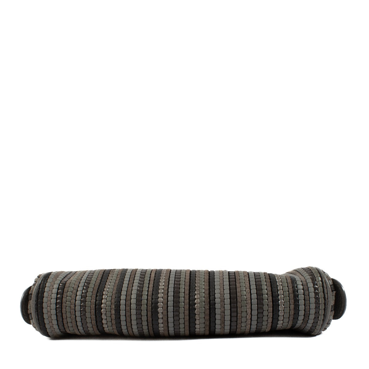 Delvaux Grijze Toile De Cuir Pouch Clutch