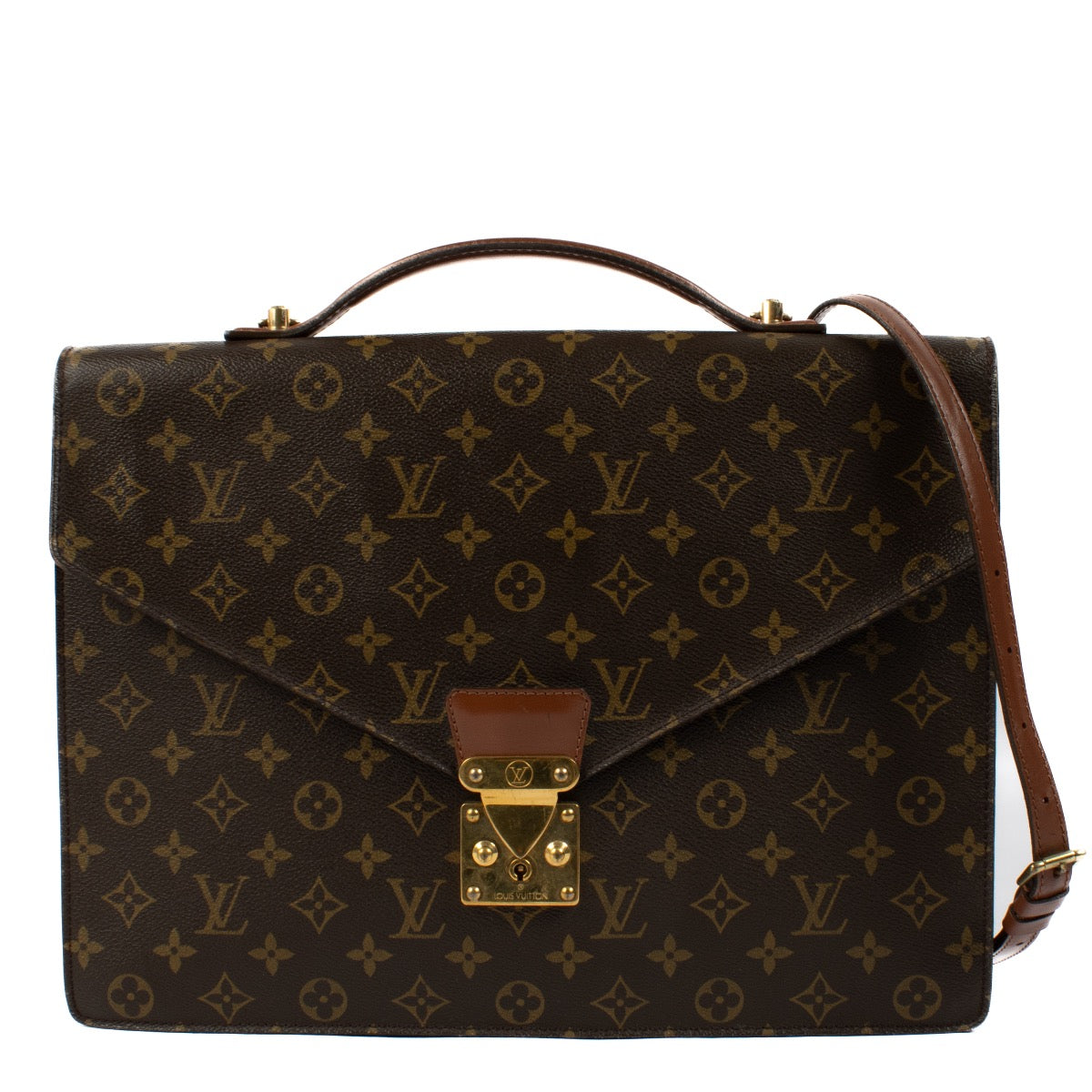 Shop safe online at Labellov in Antwerp, Brussels and Knokke this 100% authentic second hand Louis Vuitton Monogram Canvas Porte-Documents Briefcase. veilig online tweedehands authentieke Louis Vuitton Monogram Canvas Porte-Documents Briefcase bij Labello