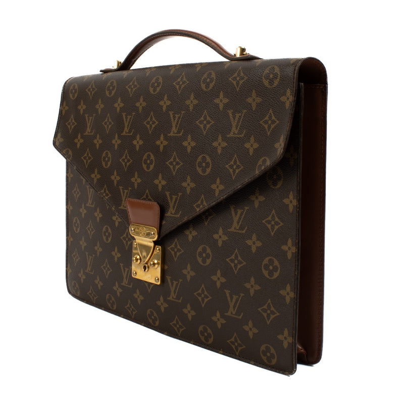 Shop safe online at Labellov in Antwerp, Brussels and Knokke this 100% authentic second hand Louis Vuitton Monogram Canvas Porte-Documents Briefcase. veilig online tweedehands authentieke Louis Vuitton Monogram Canvas Porte-Documents Briefcase bij Labello