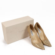 shop 100% authentic second hand Jimmy Choo Gold Glitter Heels - Size 39 on Labellov.com
