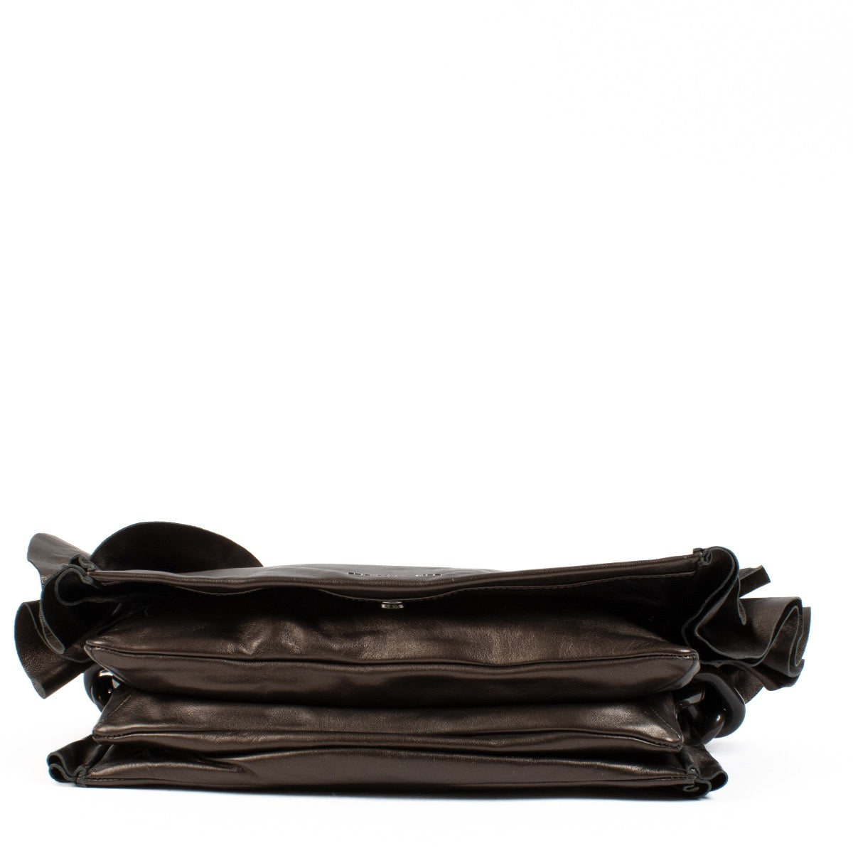 shop 100% authentic second hand Prada Brown Ruched Chain Bag on Labellov.com