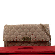 shop 100% authentic second hand Valentino Garavani Blush Rockstud Chain Clutch on Labellov.com