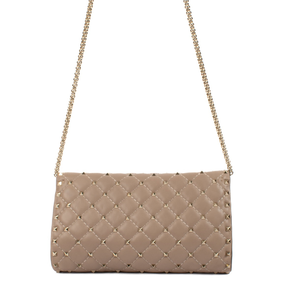 shop 100% authentic second hand Valentino Garavani Blush Rockstud Chain Clutch on Labellov.com