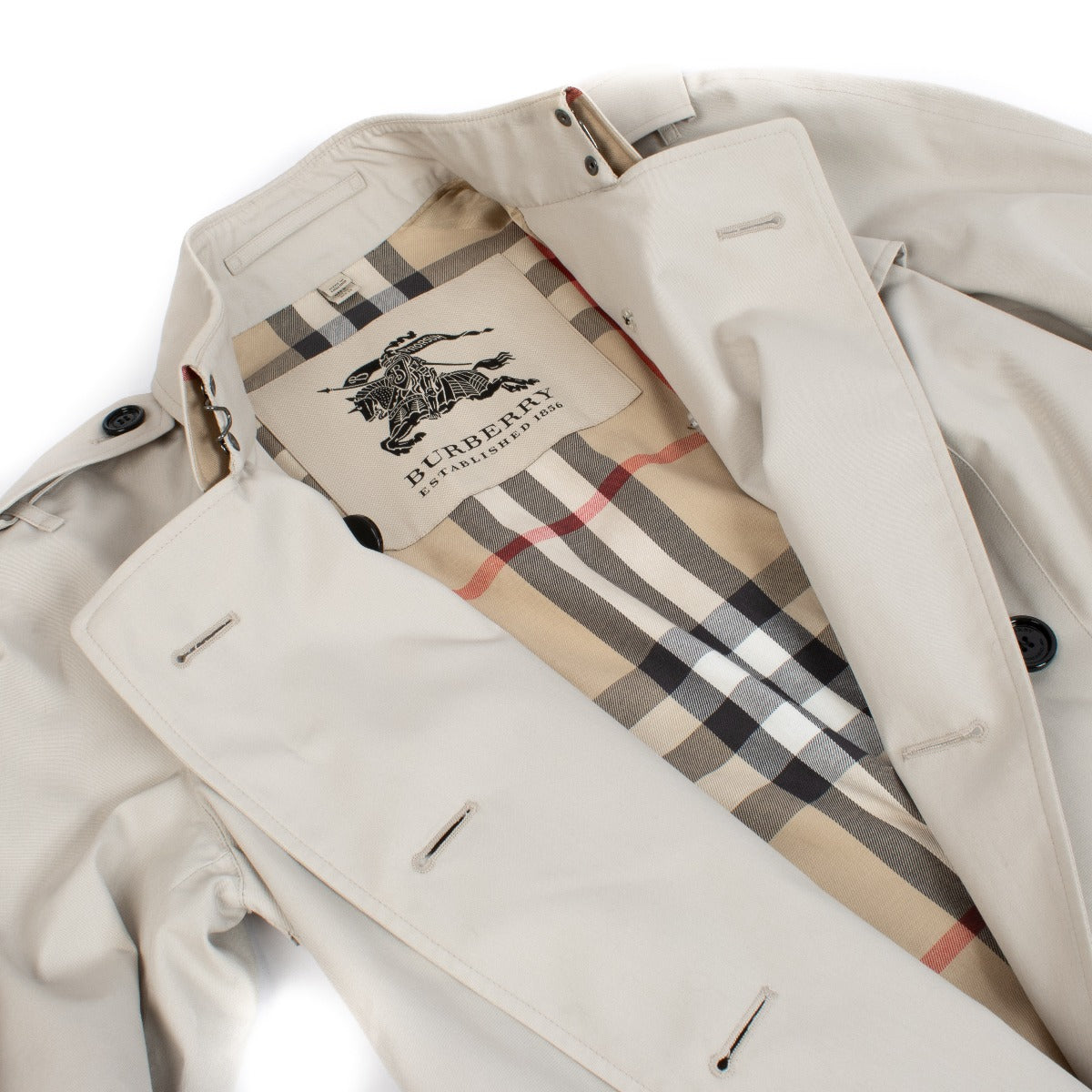 Burberry Alpine Beige Short Trench Coat - Size FR38