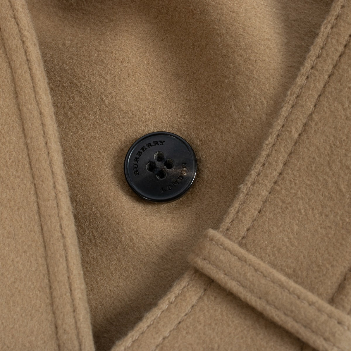 Trench-coat court Burberry en laine/cachemire miel - Taille FR40