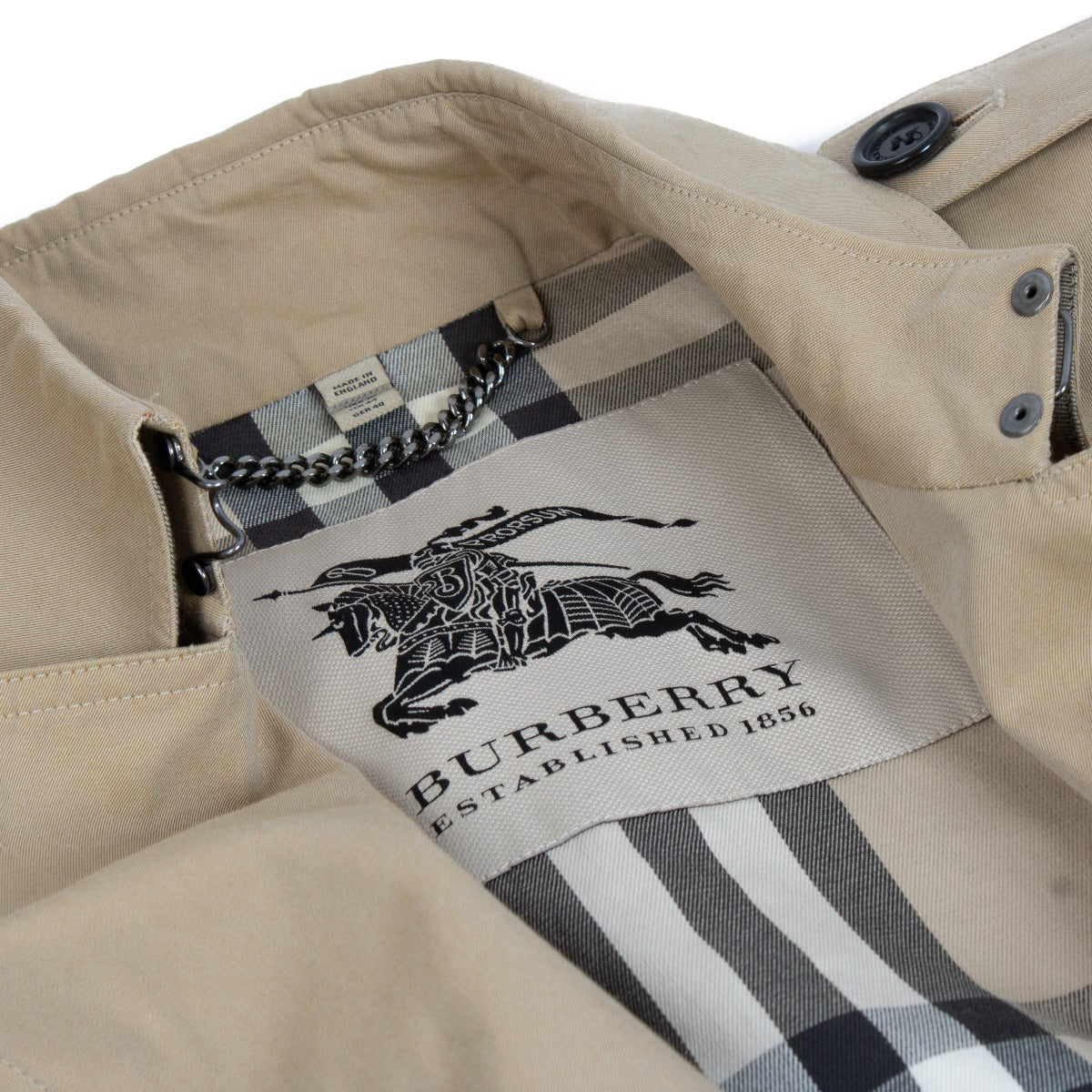 Trench-coat court Burberry beige miel - Taille FR42
