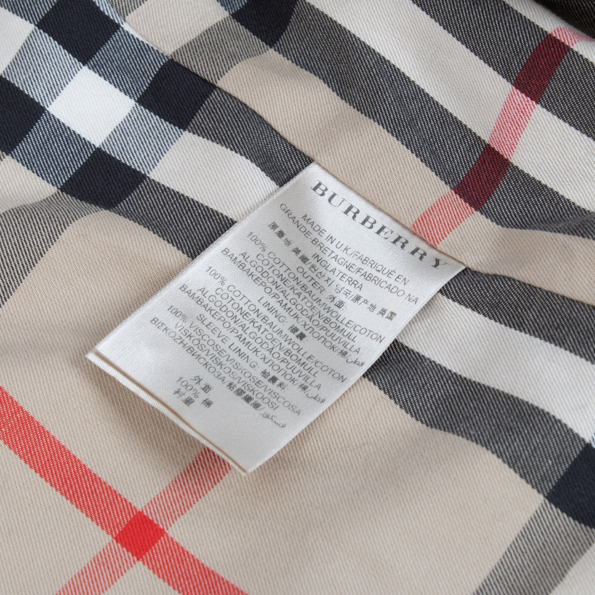 Trench-coat court Burberry beige miel - Taille FR42