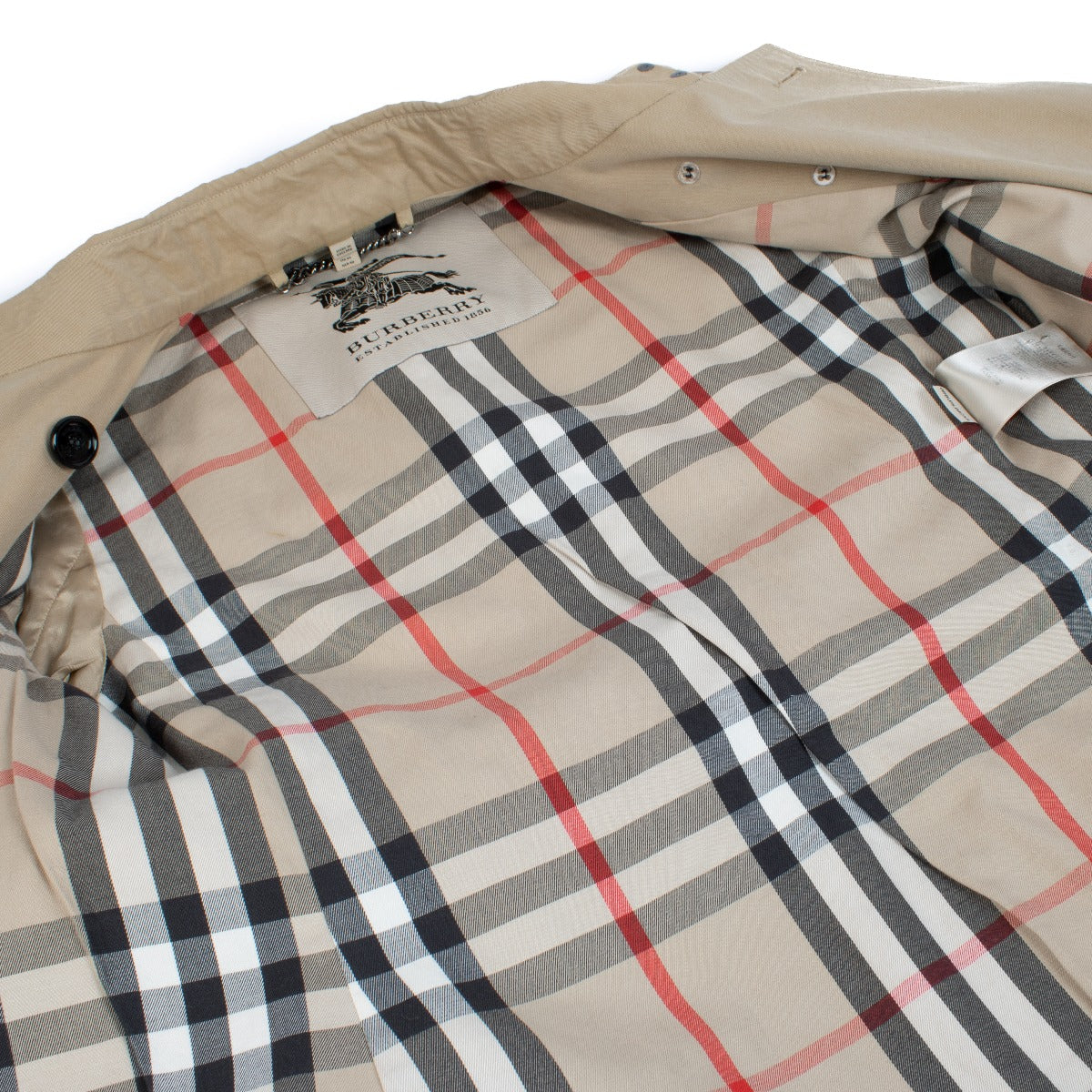 Trench-coat court Burberry beige miel - Taille FR42
