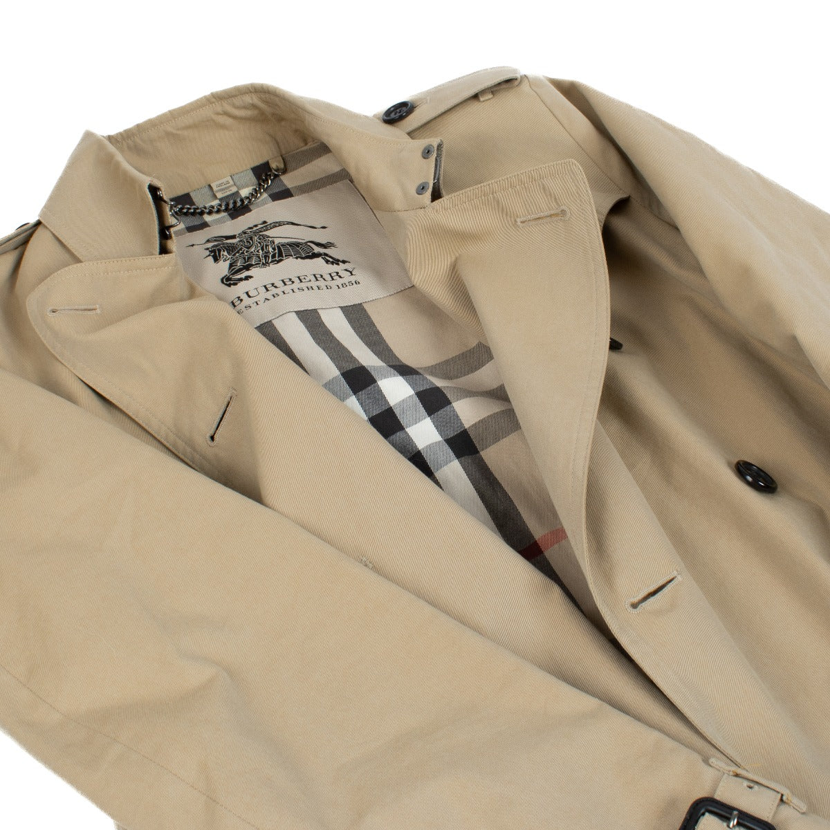Trench-coat court Burberry beige miel - Taille FR42