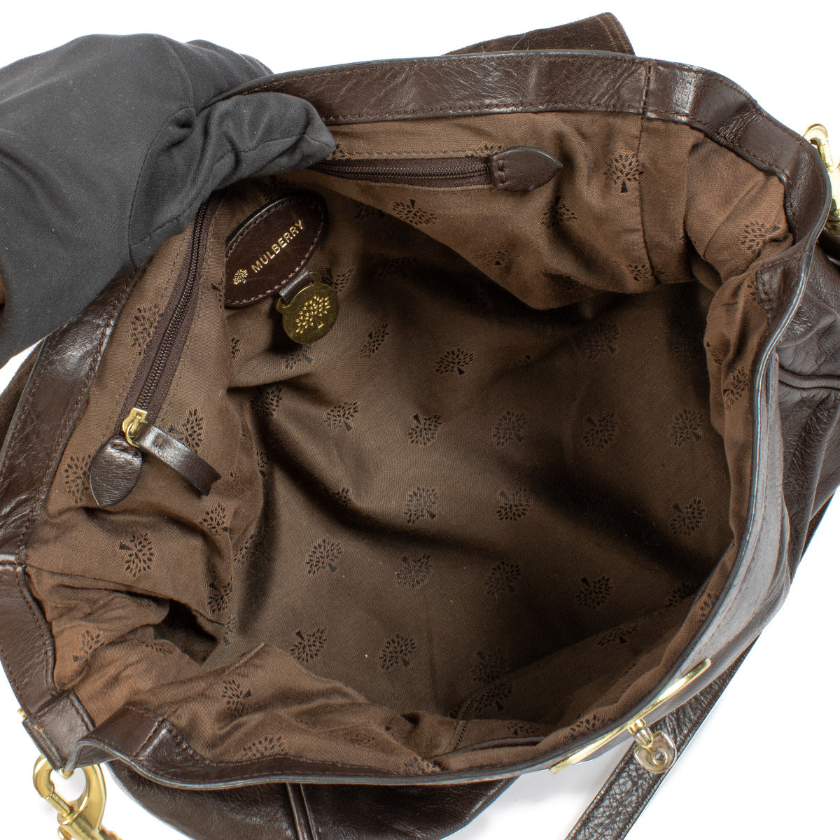 Sac cartable Alexa en cuir marron Mulberry