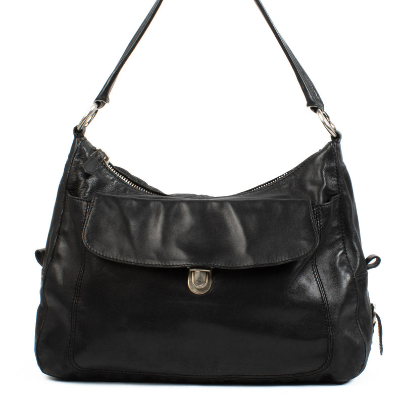 Prada Black Leather Shoulder Bag