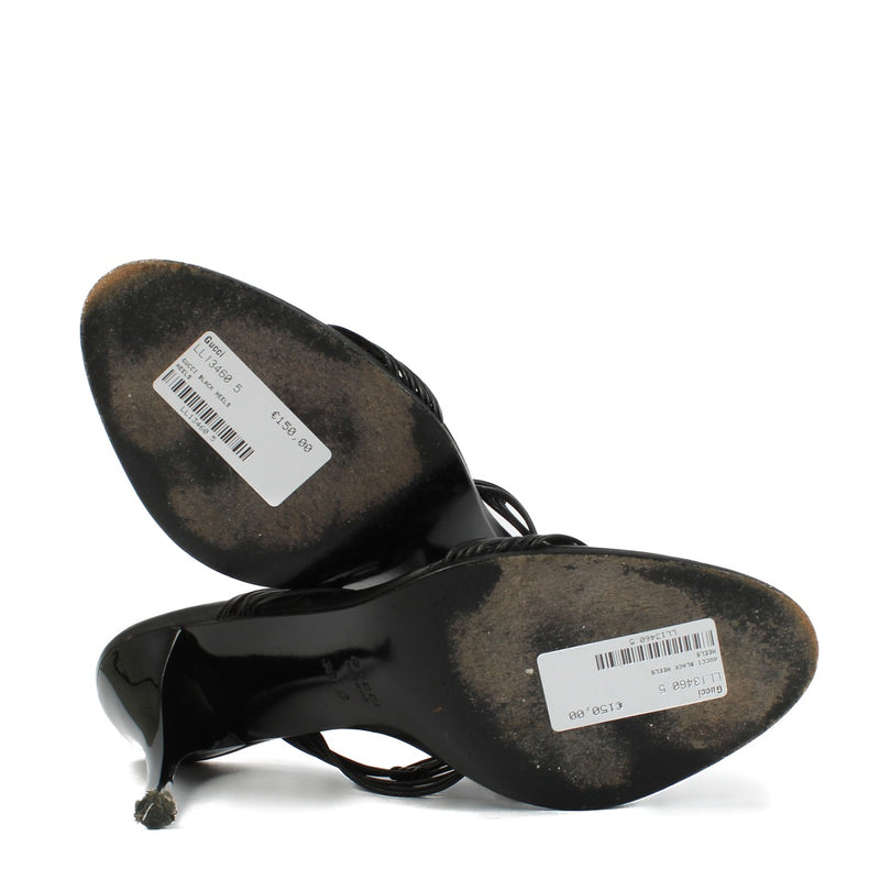 Gucci Black Lace Heels - Size 38