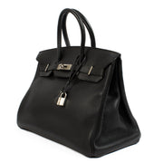 Authentic second hand vintage Hermès Birkin 35 Black Togo PHW on www.labellov.com
